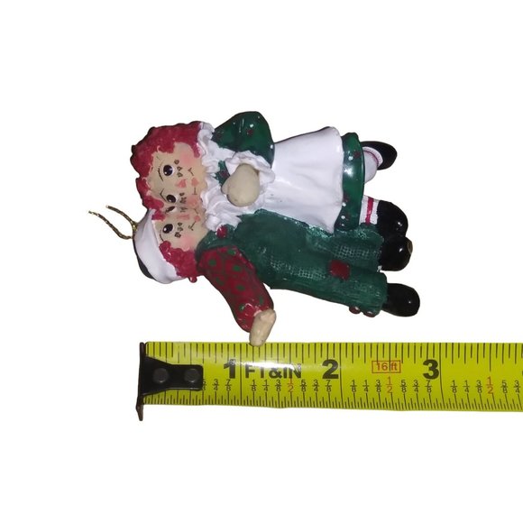 VTG 1998 Raggedy Ann and Andy Ornament Christmas Holiday Hanging 3 Inch Ornament - Picture 9 of 9